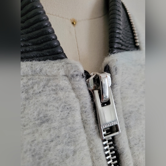 LAMARQUE leather and wool coat - Picture 7 of 13